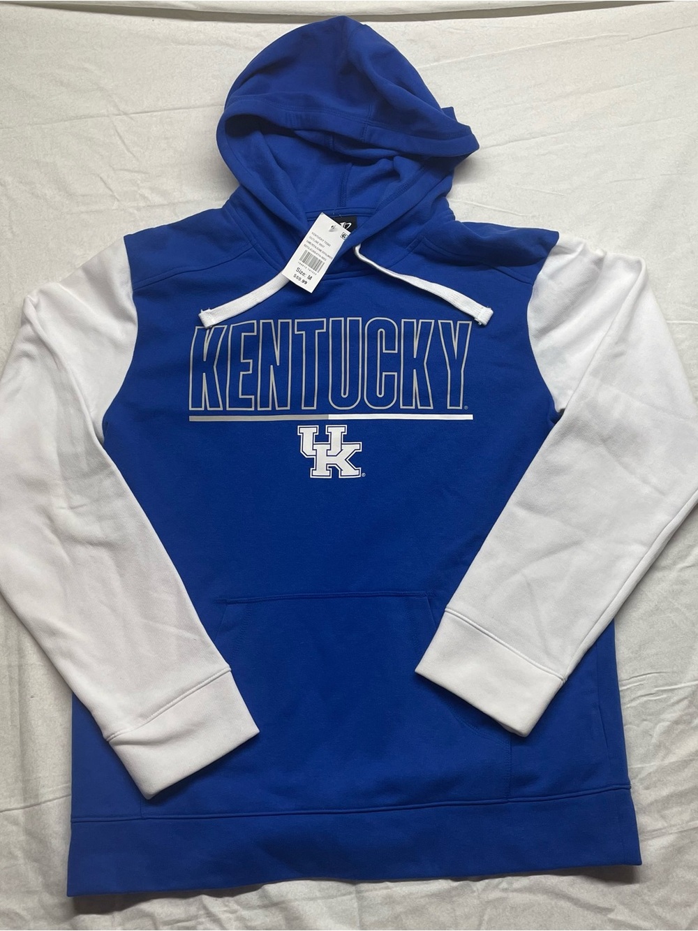 Logo Athletic UK Blue Hoodie with White Drawcord